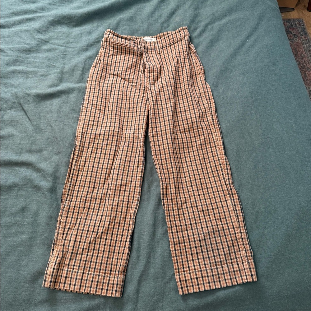 Plaid Wide Leg Pants